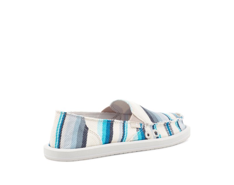 Sanuk Donna Blanket Slip On Women's Shoes Blue | Canada 155FDN